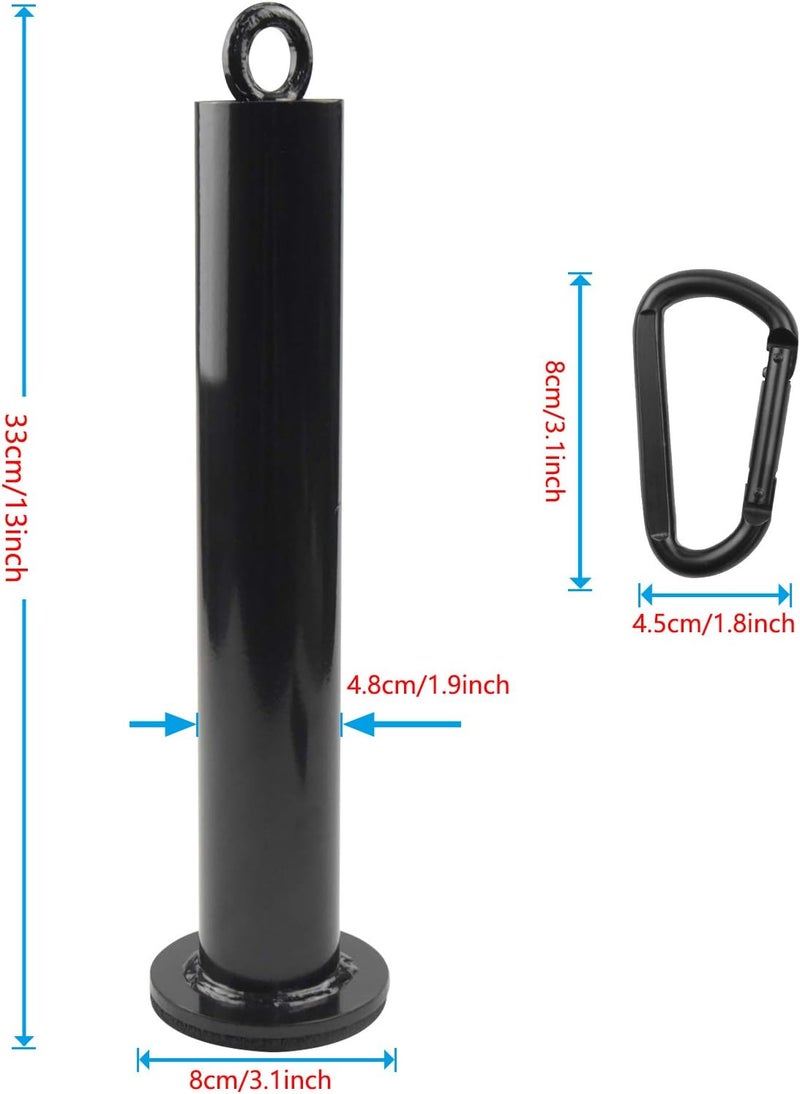 LFJ Weight Loading Pin with Carabiner fit 1 inch and 2 inch Olympic Weight Plate for Cable Pulley System LAT Pulldown - Image 1
